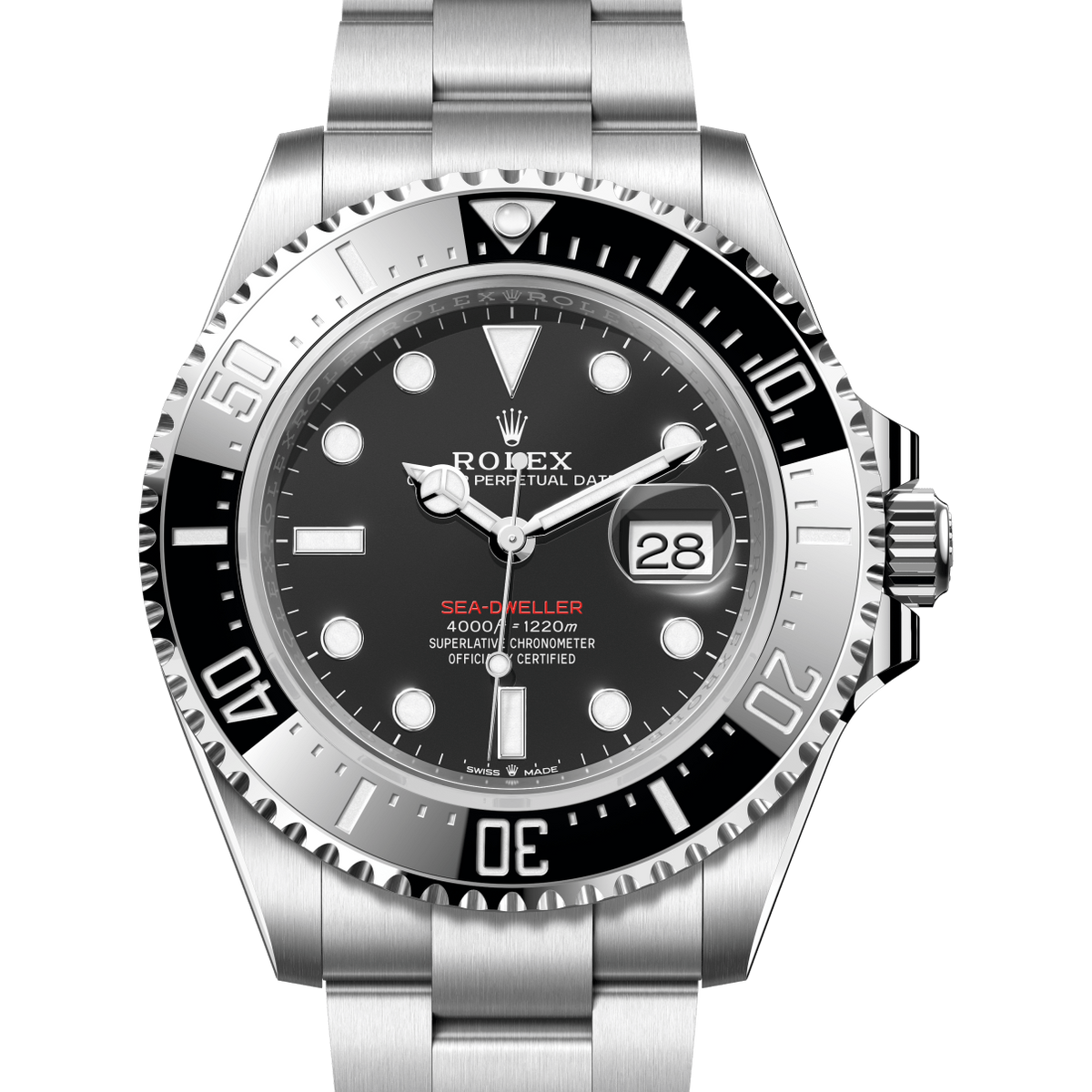 Rolex Sea-Dweller 43mm Full Set 2026 Steel 126600 Oyster Bracelet Black Bezel