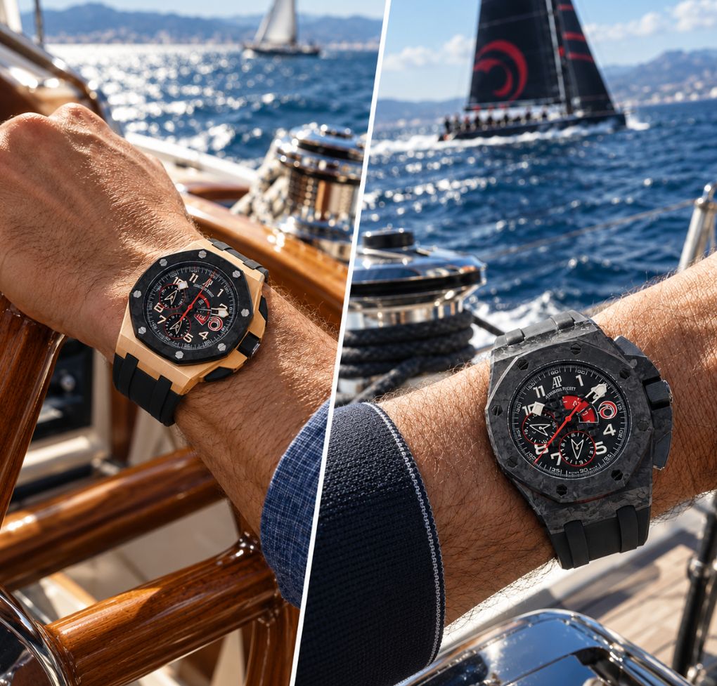 Racing against time, the Alinghi Royal Oak Offshore in rose gold