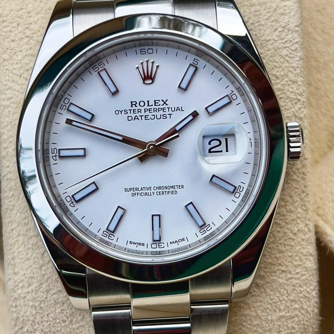 Rolex Datejust 41mm 2026 Box Papers White Dial 126300 Steel Oyster Bracelet