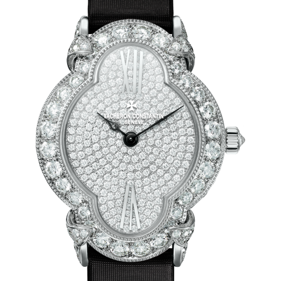 Vacheron Constantin Heures Créatives Heure Romantique - 36.2 x 26.5 mm White Gold with Satin, Alligator leather straps