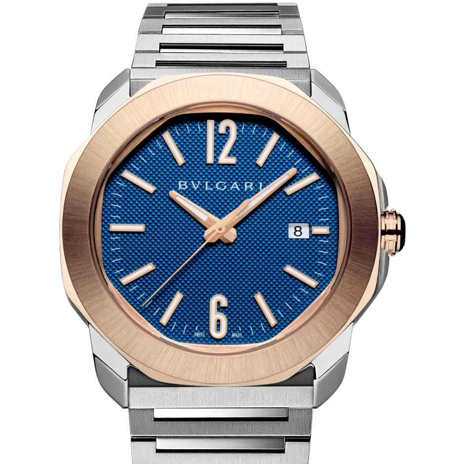 Bvlgari Octo Roma, 41 mm, Rose gold and steel