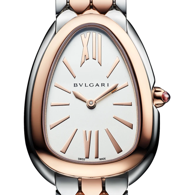 Bvlgari Serpenti Seduttori, 33 mm, Rose gold and steel
