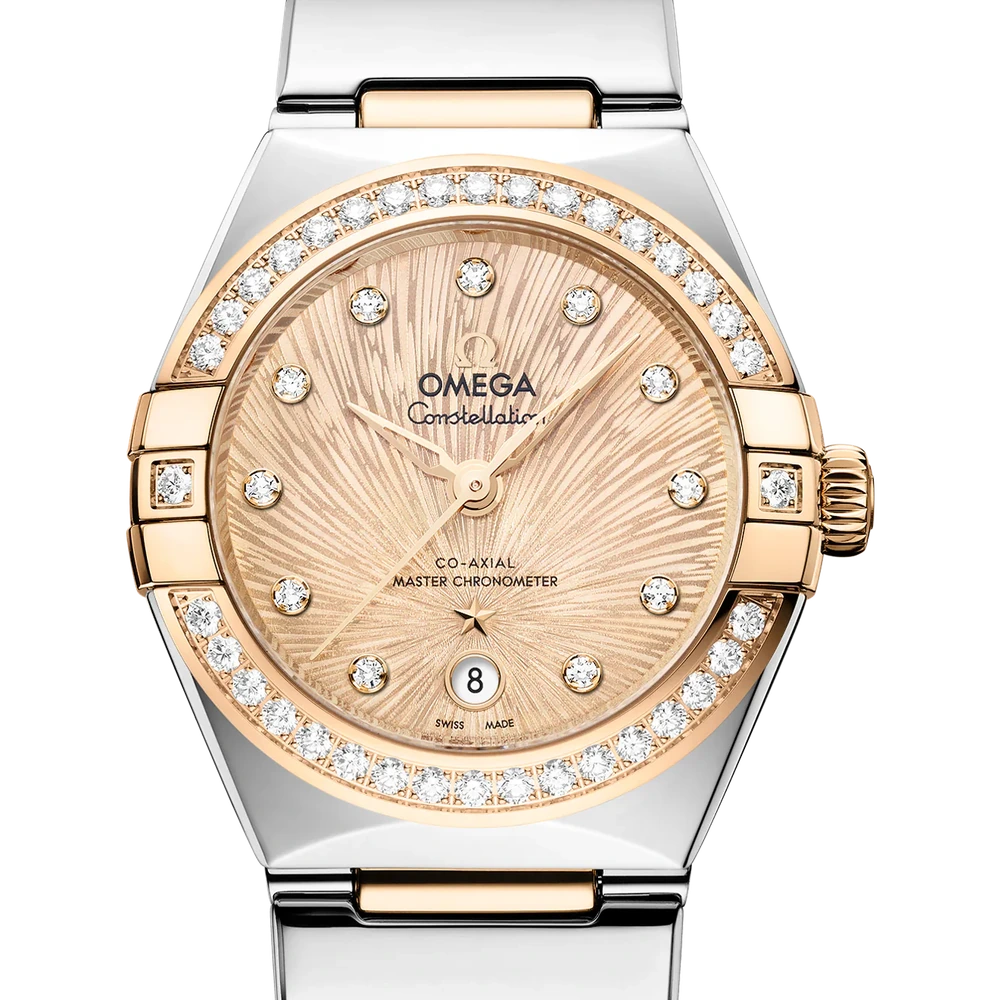 Omega 29 mm, steel - Moonshine gold on steel - Moonshine gold