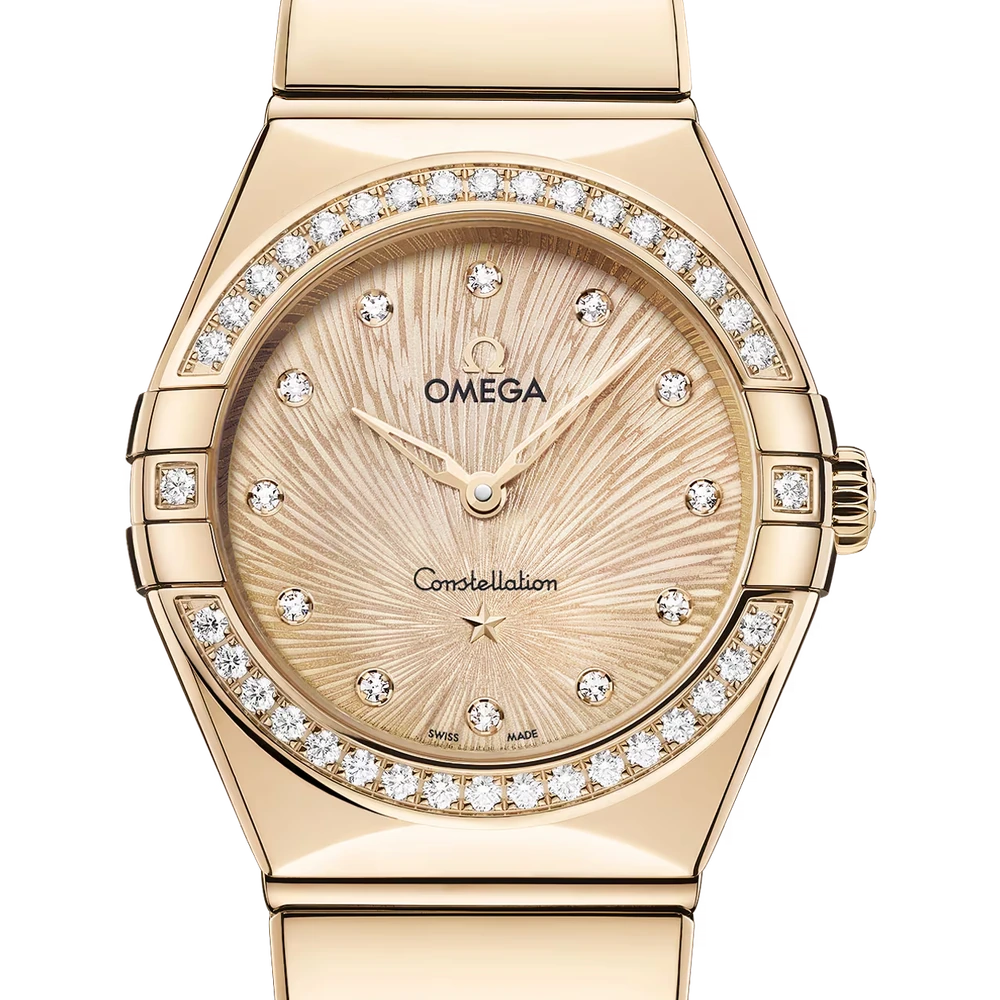 Omega 28 mm, Moonshine gold on Moonshine gold