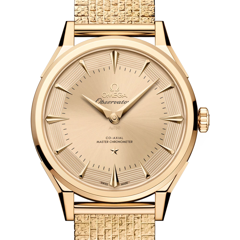 Omega 39.4 mm, Moonshine gold on Moonshine gold