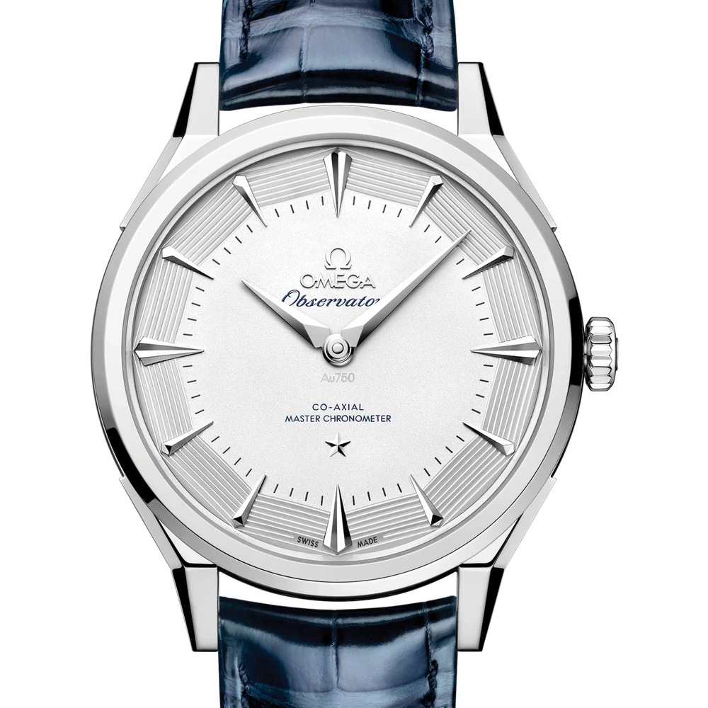 Omega 39.4 mm, Canopus Gold on alligator