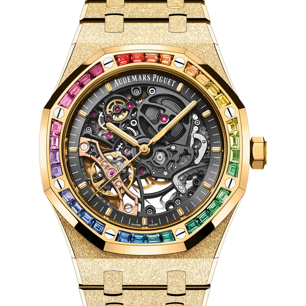 Audemars Piguet Frosted Gold Double Balance Wheel Openworked