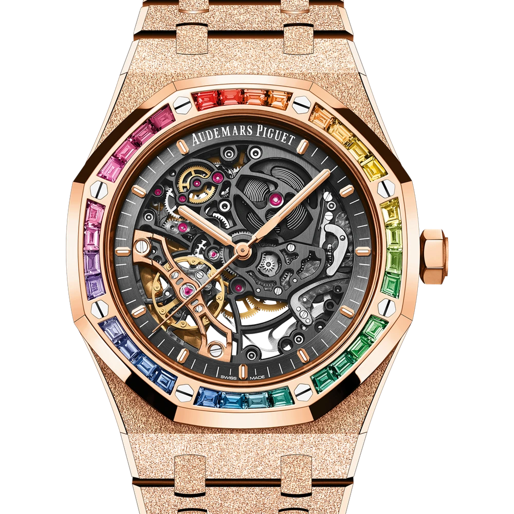 Audemars Piguet Frosted Gold Double Balance Wheel Openworked
