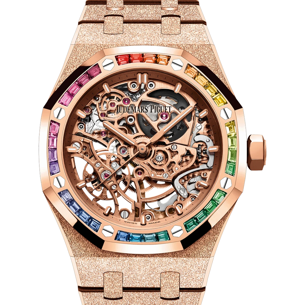 Audemars Piguet Frosted Gold Double Balance Wheel Openworked