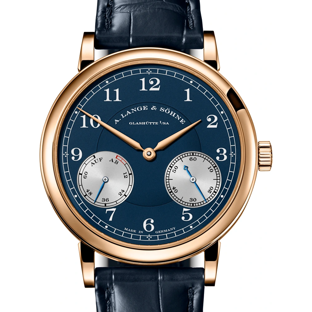 A. Lange & Söhne Pink Gold, Blue/rhodié Dial