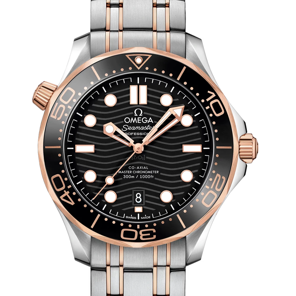 Omega 42 mm, steel - Sedna gold on steel - Sedna gold