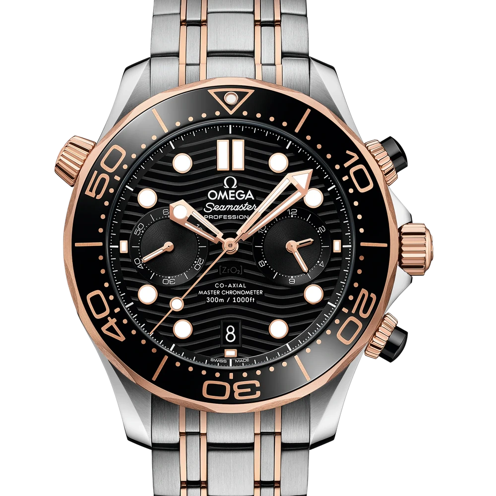 Omega 44 mm, steel - Sedna gold on steel - Sedna gold
