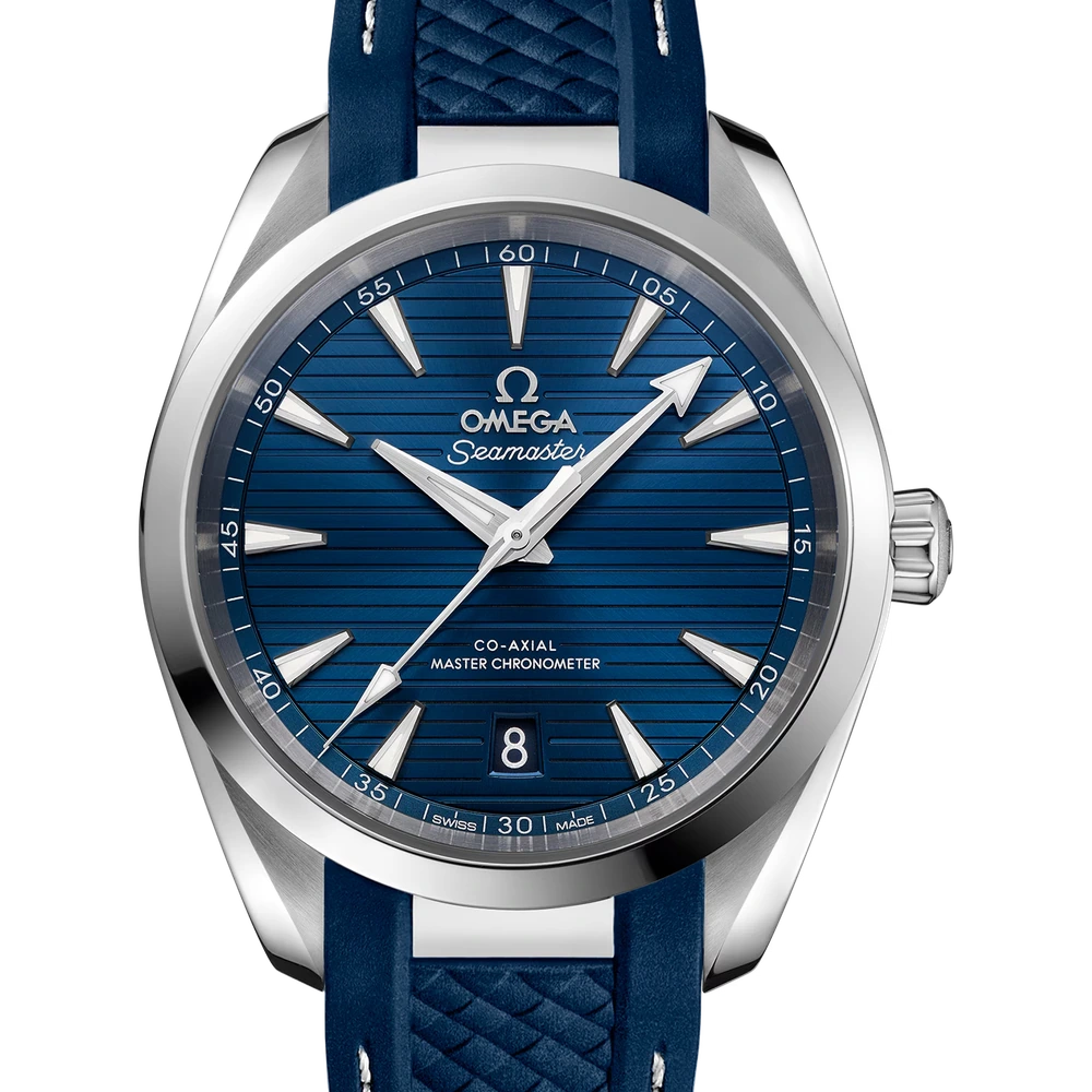 Omega 38 mm, steel on rubber strap