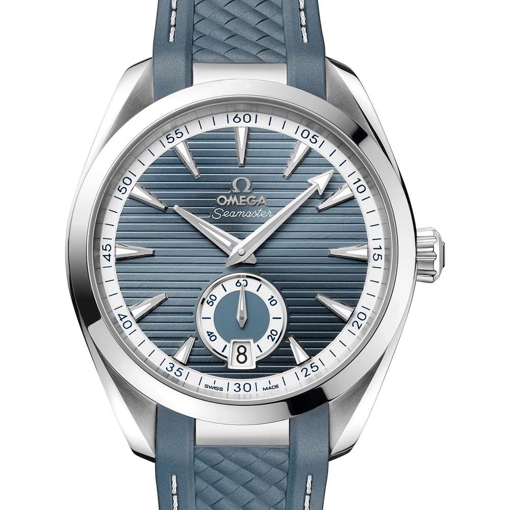 Omega 41 mm, steel on rubber strap