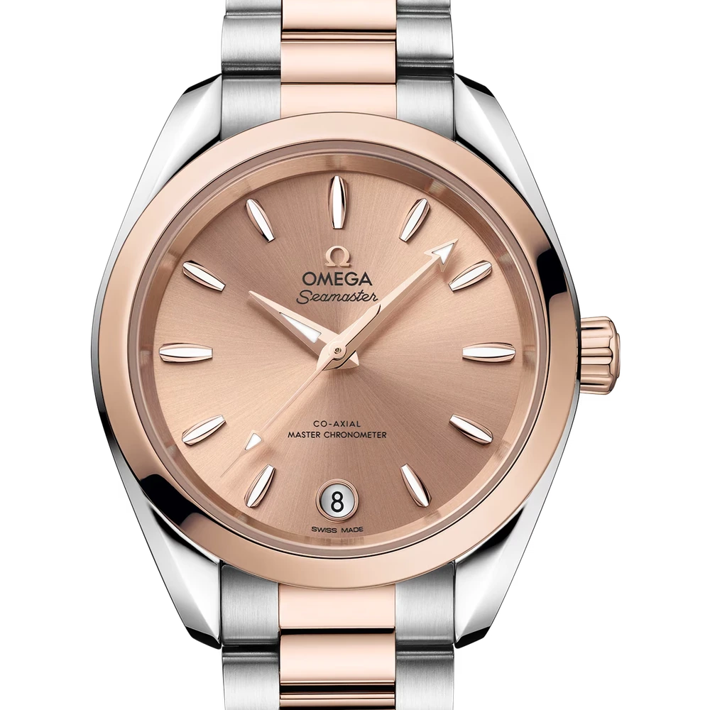 Omega 34 mm, steel - Sedna gold on steel - Sedna gold