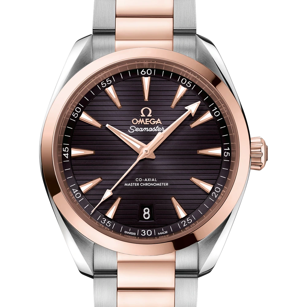 Omega 41 mm, steel - Sedna gold on steel - Sedna gold
