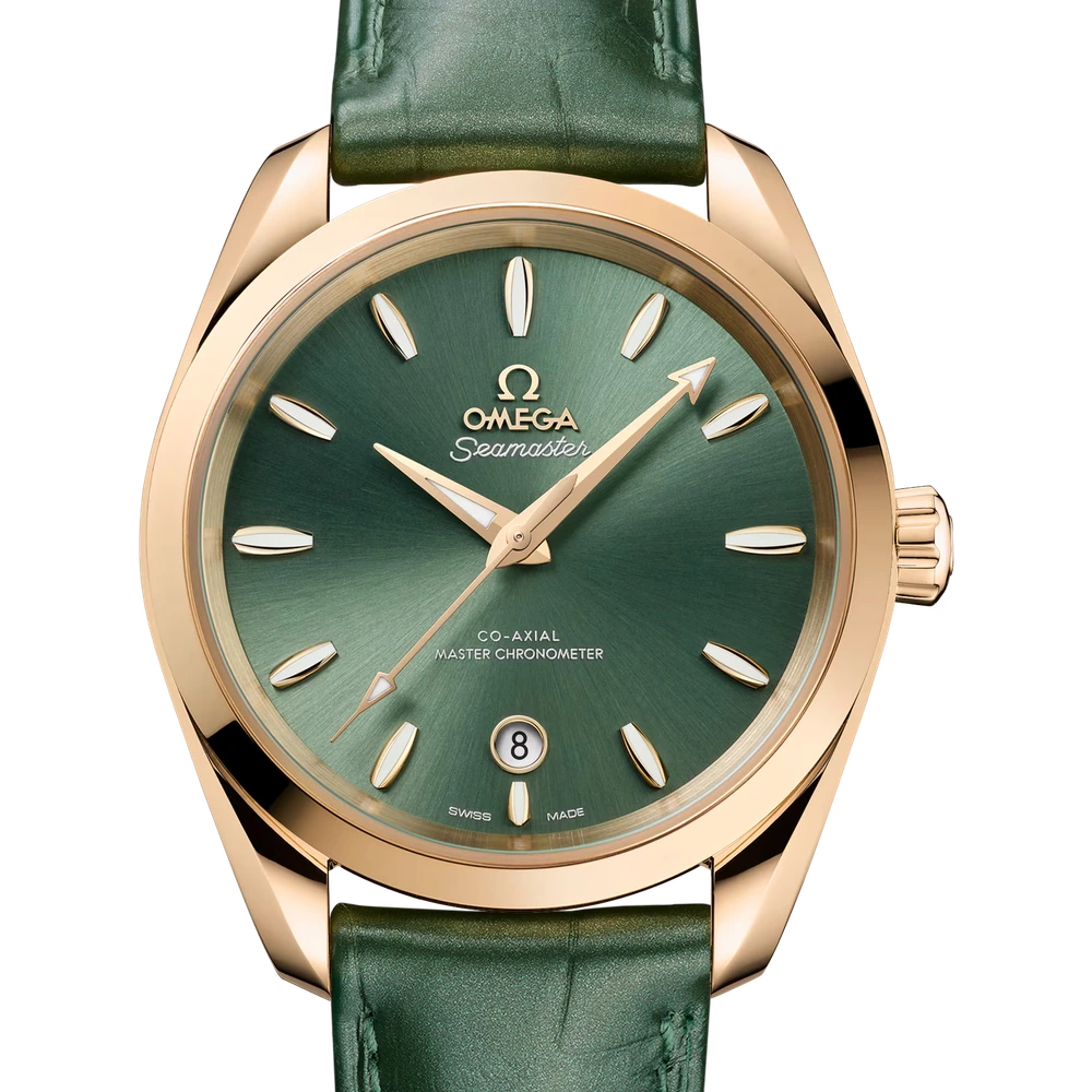 Omega 38 mm, Moonshine gold on leather