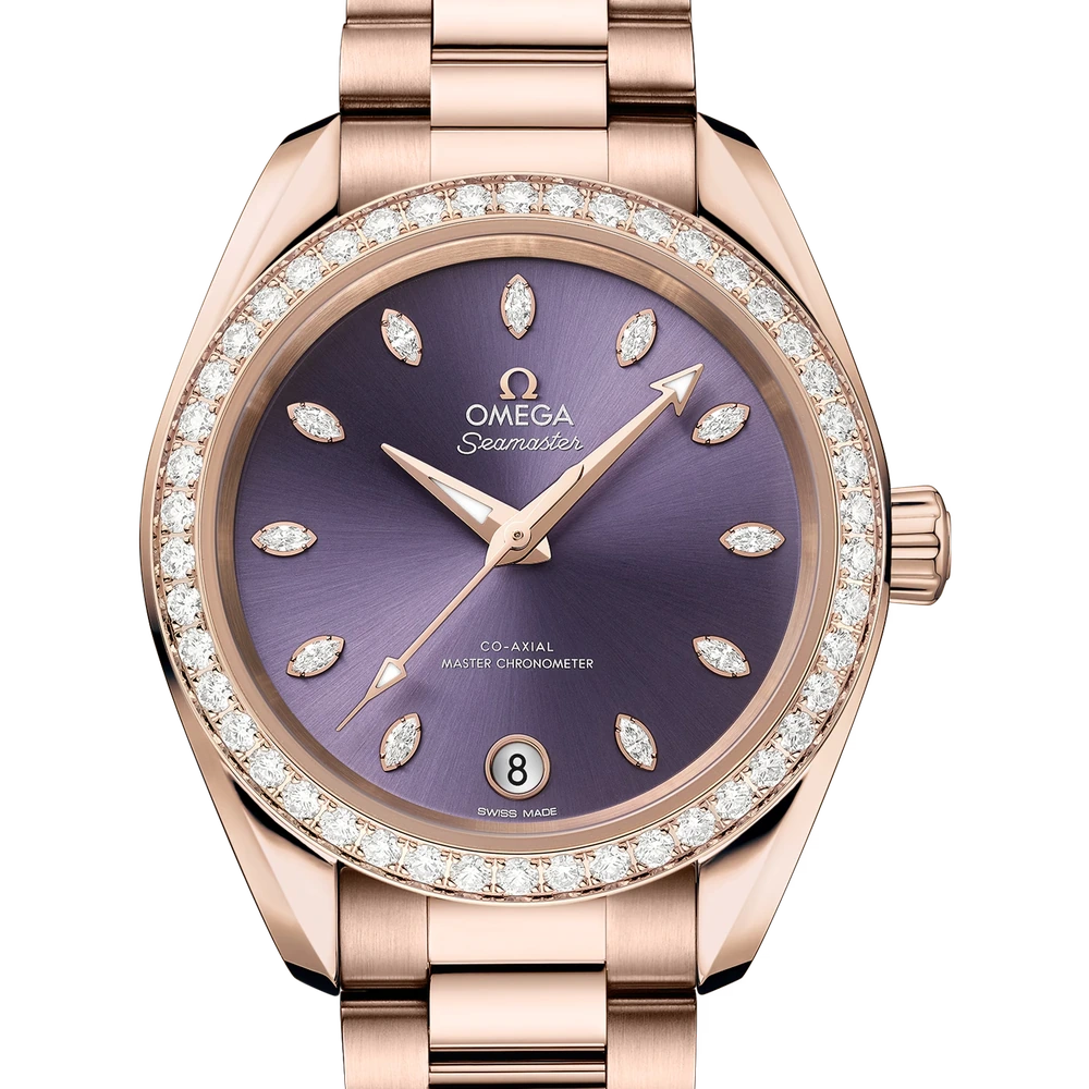 Omega 34 mm, Sedna gold on Sedna gold