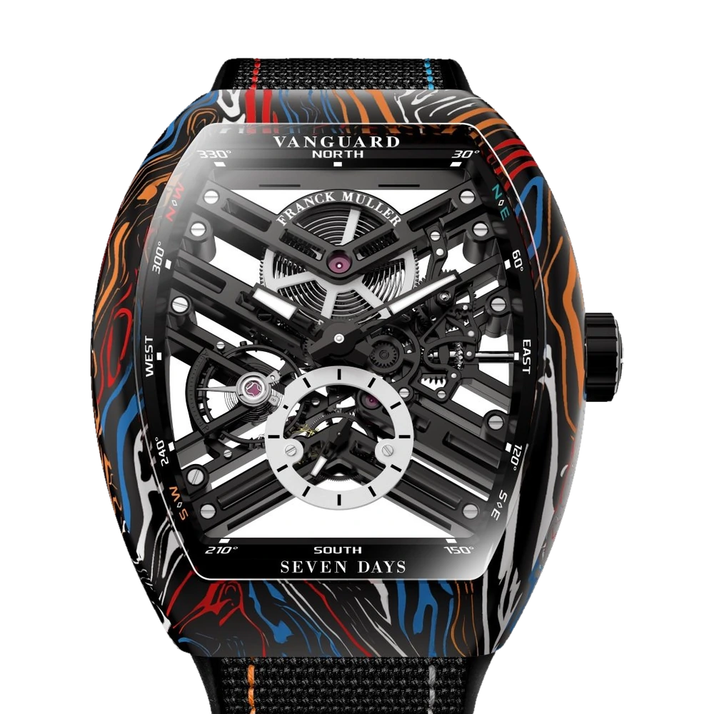Franck Muller Vanguard Damascus Carbon Skeleton