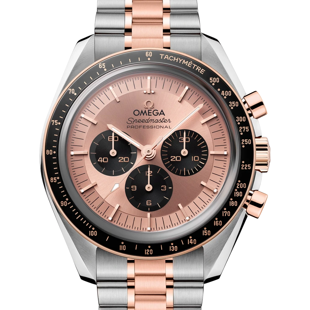 Omega 42 mm, steel - Sedna gold on steel - Sedna gold