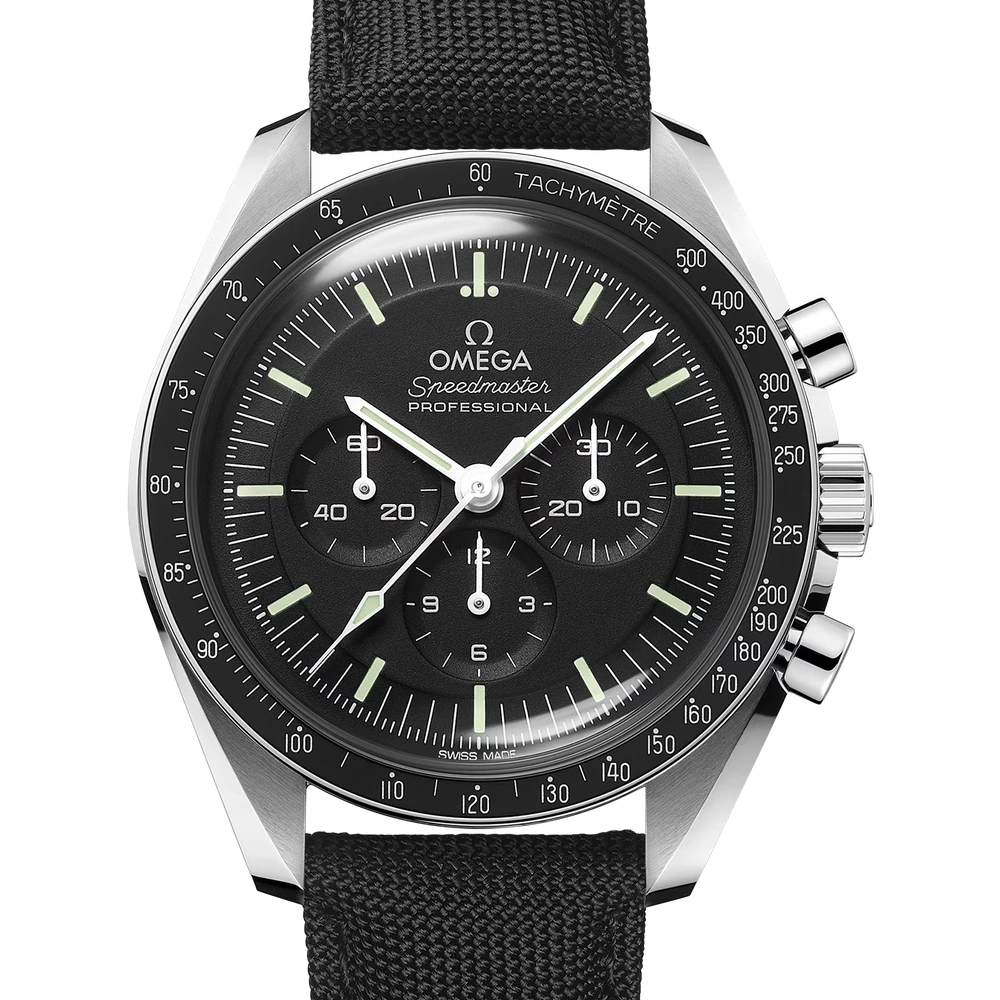 Omega 42 mm, steel on coated nylon fabric strap