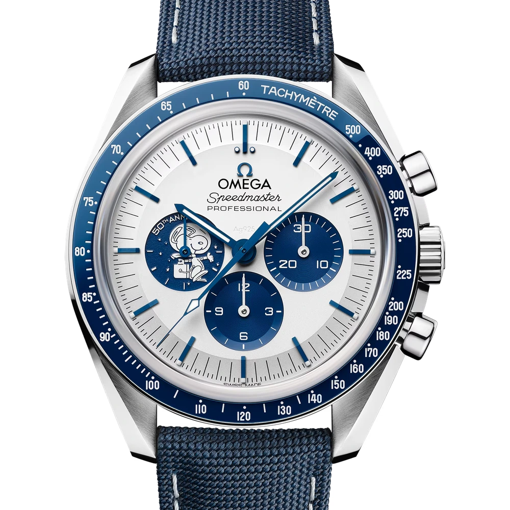 Omega 42 mm, steel on coated nylon fabric strap