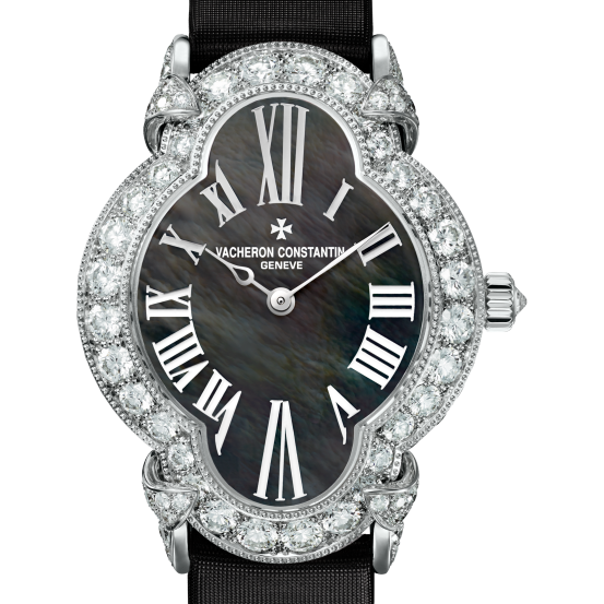 Vacheron Constantin Heures Créatives Heure Romantique - 36.2 x 26.5 mm White Gold with Satin, Alligator leather straps