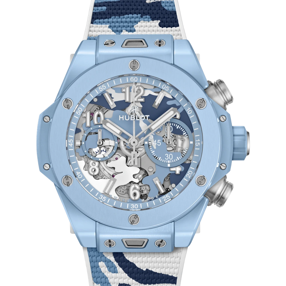 Hublot Unico Sky Blue Camo 44 mm