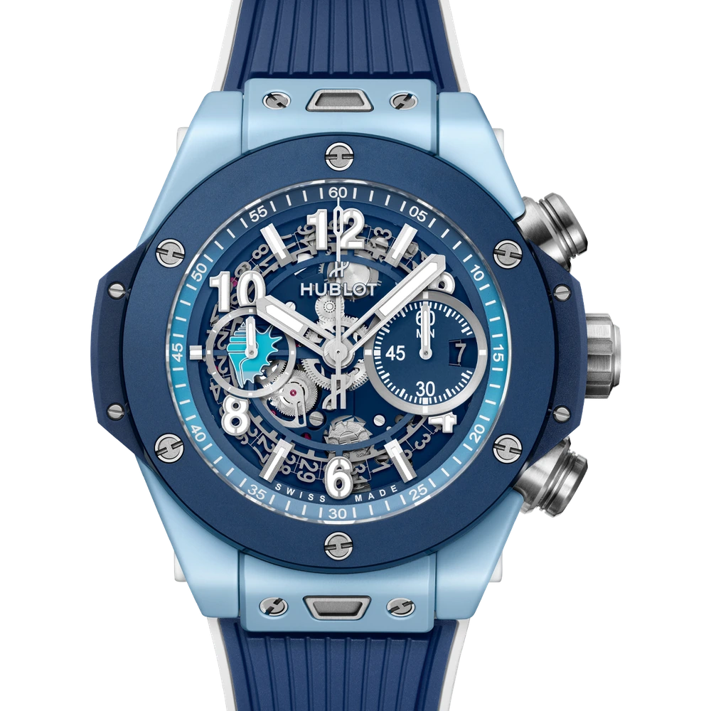 Hublot Unico Blue Ceramic Caribbean 44 mm