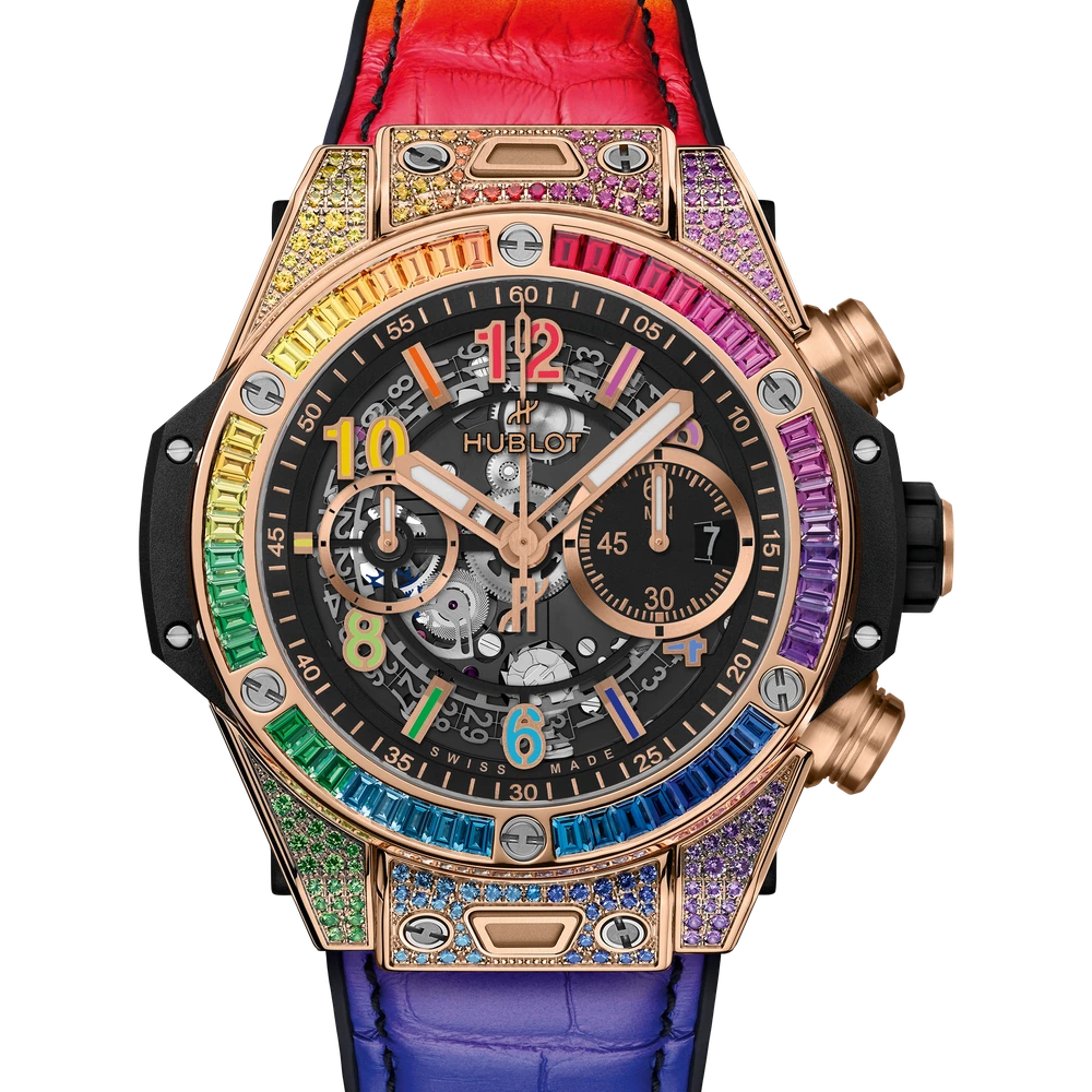 Hublot Unico King Gold Rainbow 44 mm