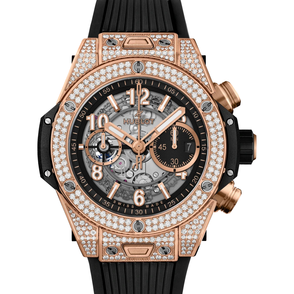Hublot Unico King Gold Pavé 44 mm