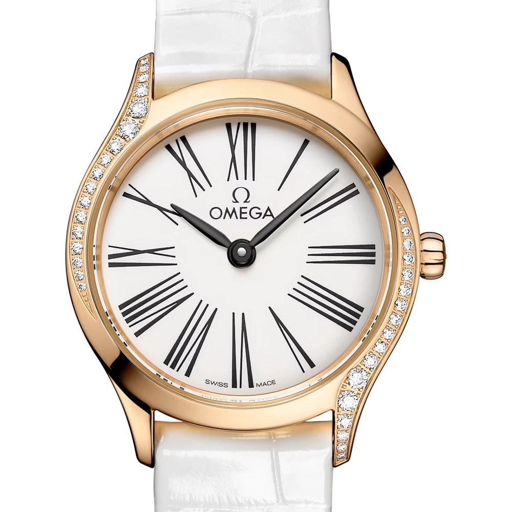 Omega 26 mm, Moonshine gold on alligator