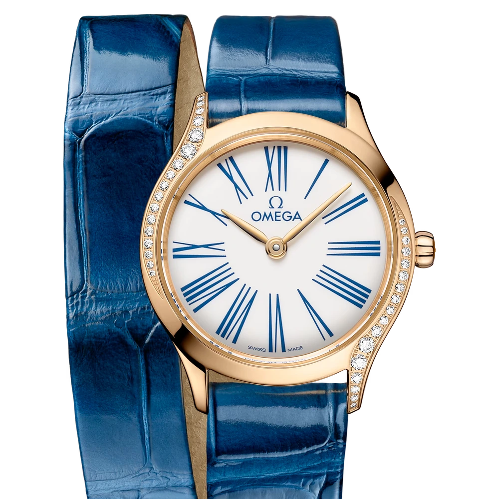 Omega 26 mm, Moonshine gold on alligator