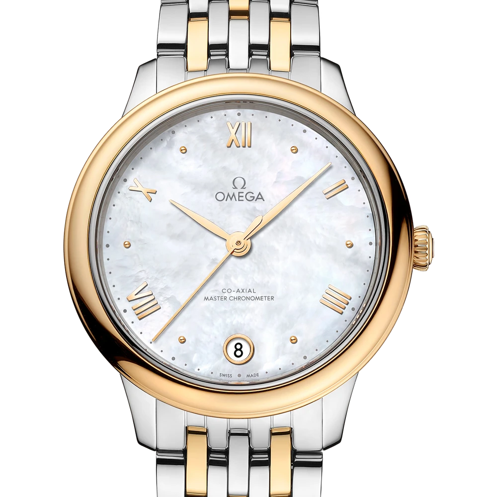 Omega 34 mm, steel - yellow gold on steel - yellow gold
