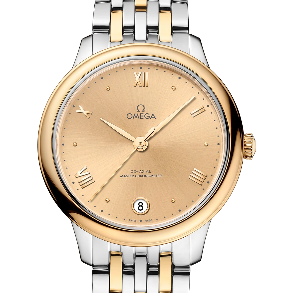Omega 34 mm, steel - yellow gold on steel - yellow gold