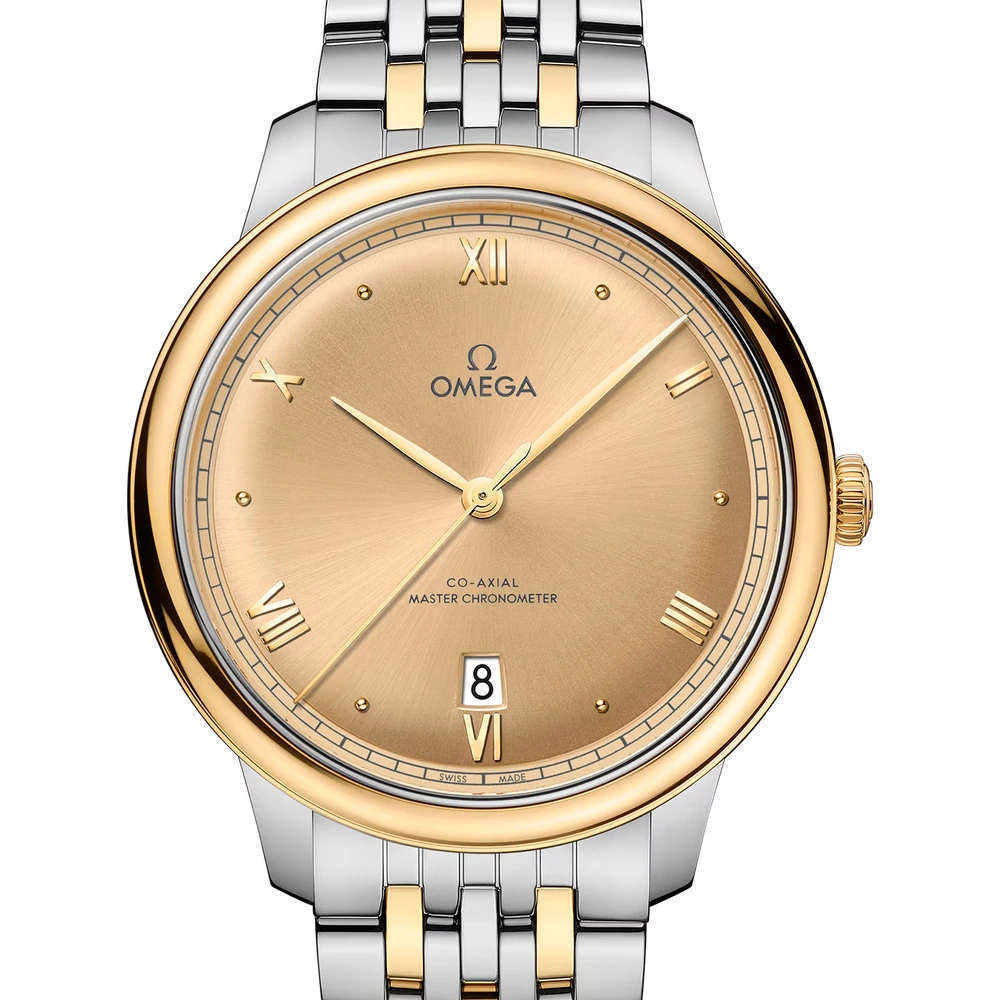 Omega 40 mm, steel - yellow gold on yellow gold