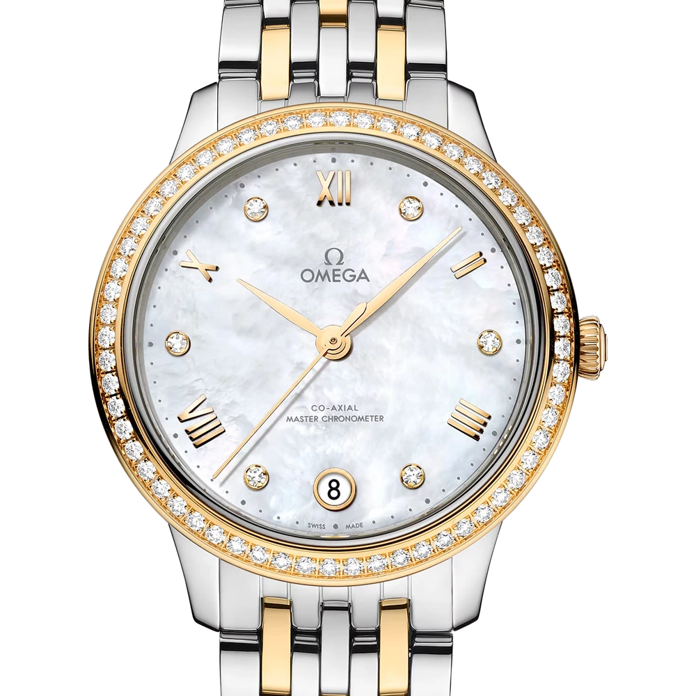 Omega 34 mm, steel - yellow gold on steel - yellow gold