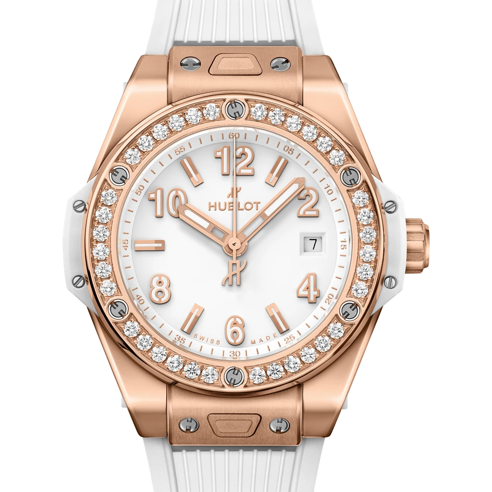 Hublot One Click King Gold White Diamonds 33 mm