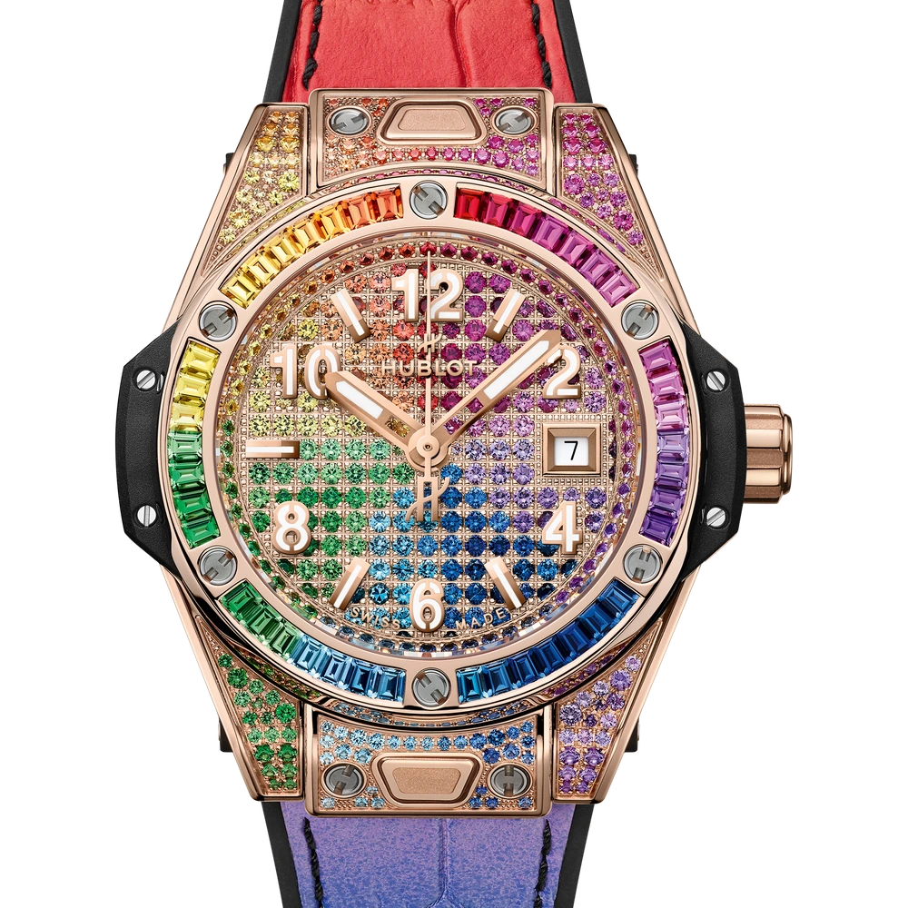 Hublot One Click King Gold Rainbow 33 mm