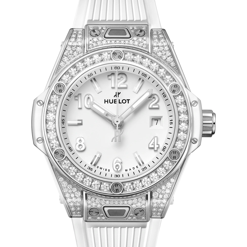 Hublot One Click Steel White Pavé 33 mm