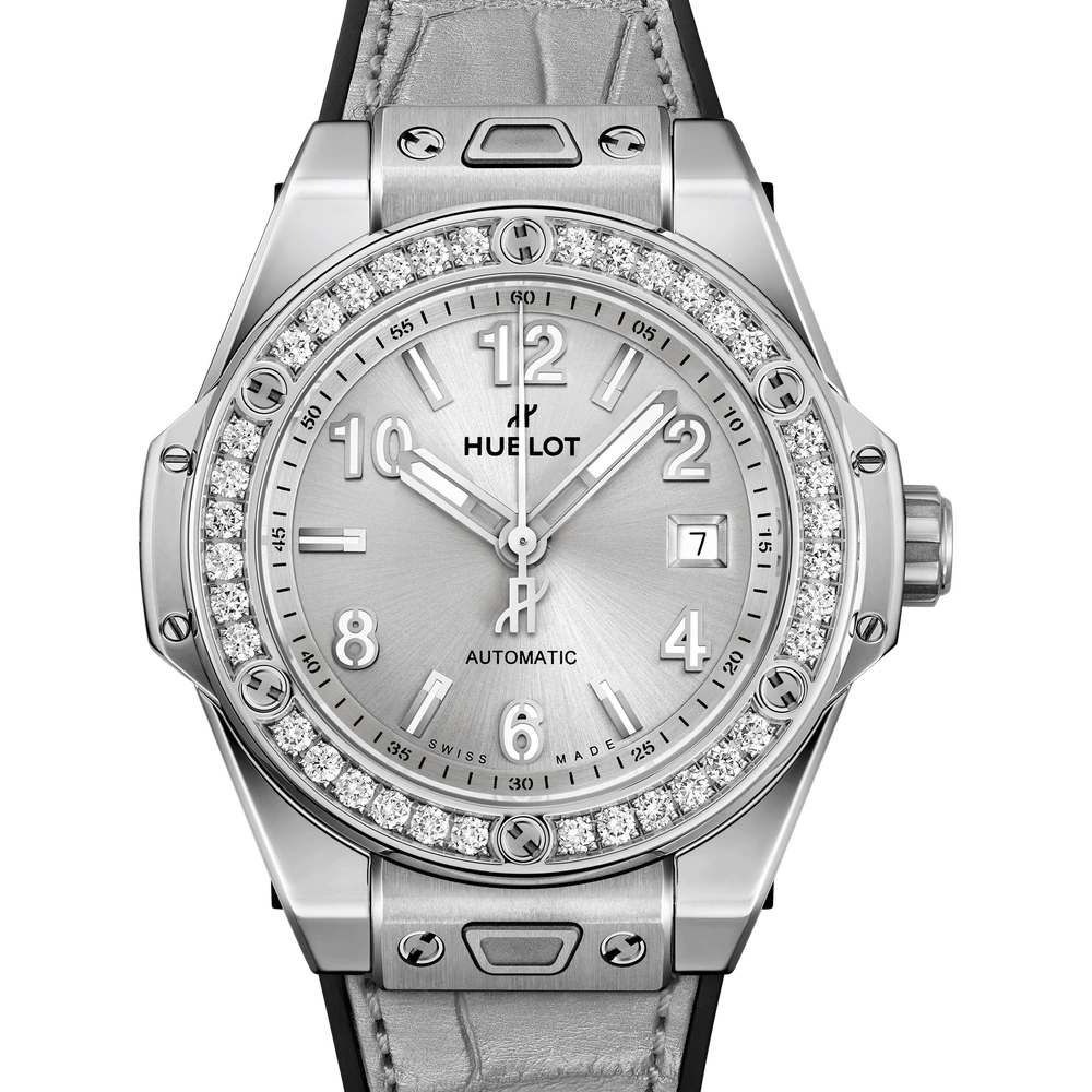 Hublot One Click Monochrome Steel Diamonds 33 mm