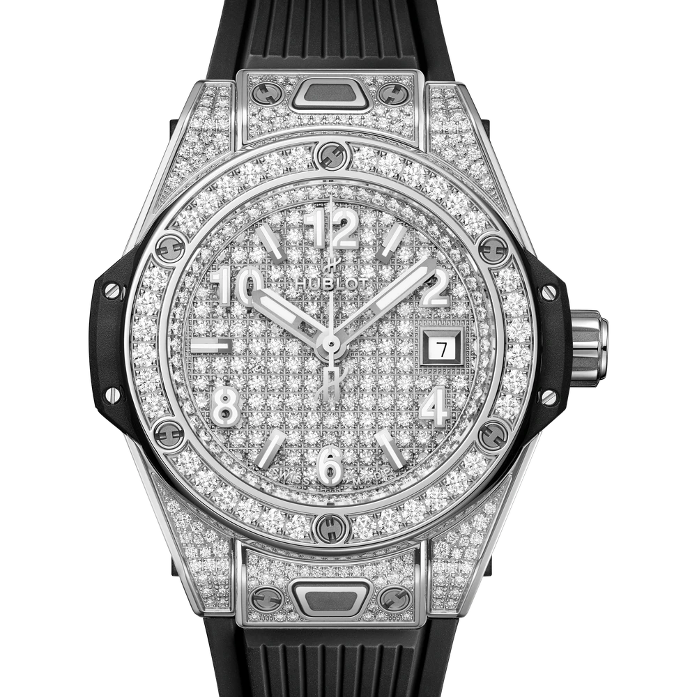 Hublot One Click Steel Full Pavé 33 mm
