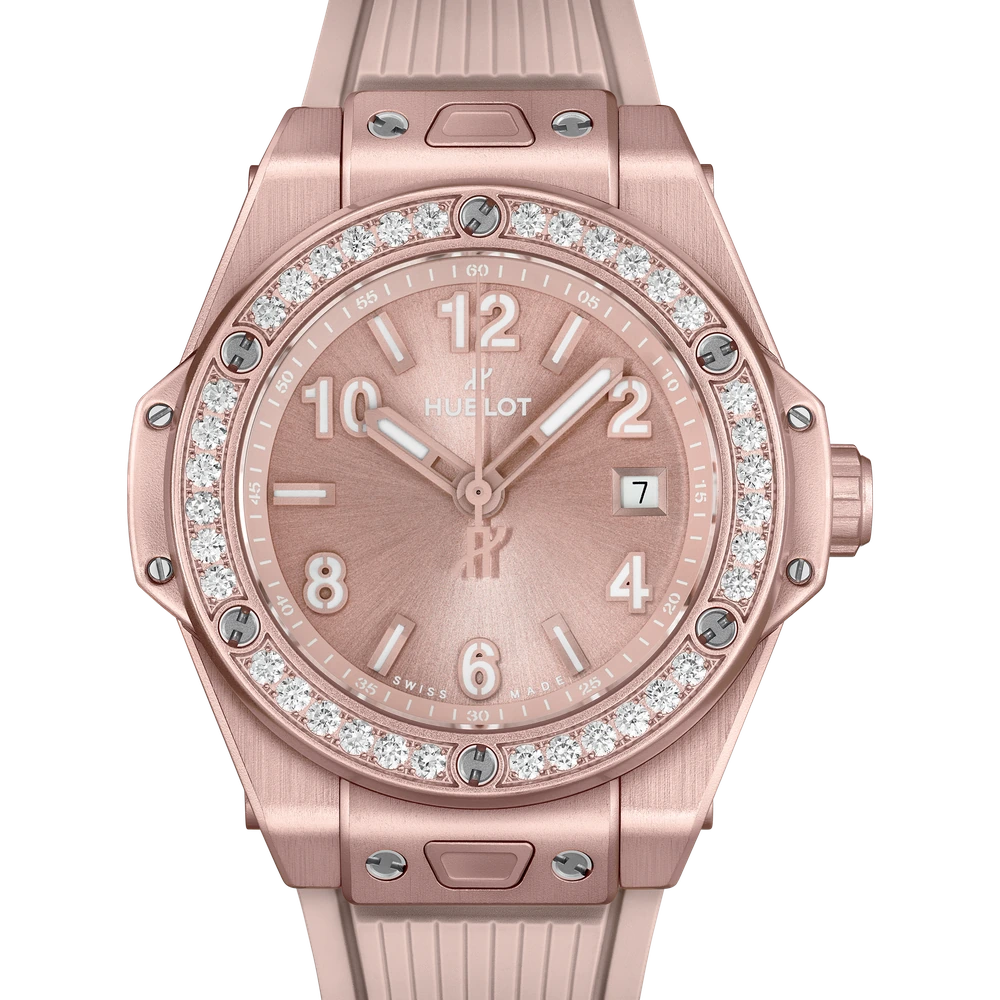 Hublot One Click Aluminium Pink Diamonds 33 mm
