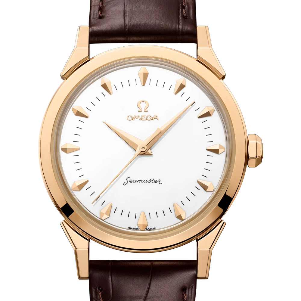 Omega 37 mm, Moonshine gold on alligator