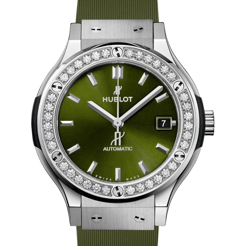 Hublot Titanium Green Diamonds 38 mm
