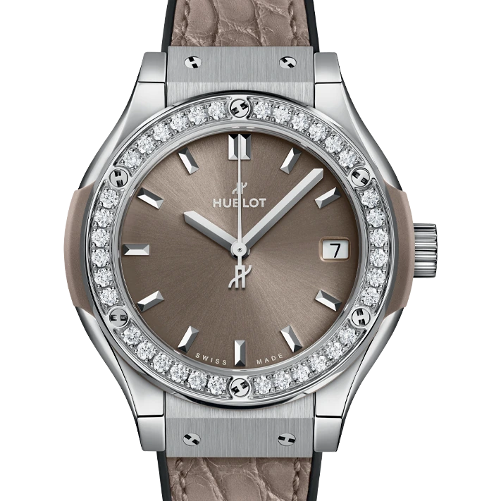 Hublot Titanium Taupe Diamonds 33 mm