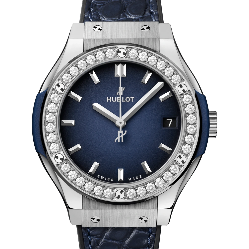 Hublot Titanium Deep Blue Diamonds 33 mm