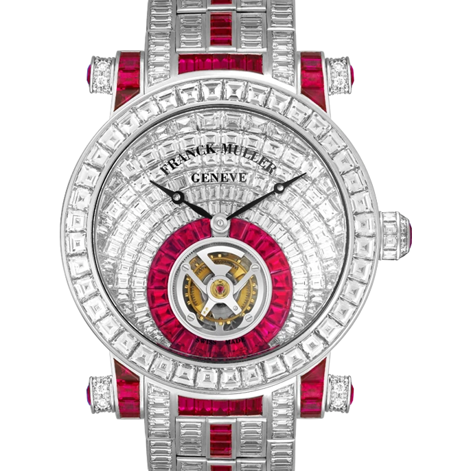 Franck Muller Round Tourbillon invisible-set baguette diamonds