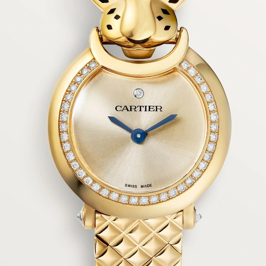 Cartier La Panthère de Cartier, quartz movement, yellow gold, tsavorites, lacquer, diamonds