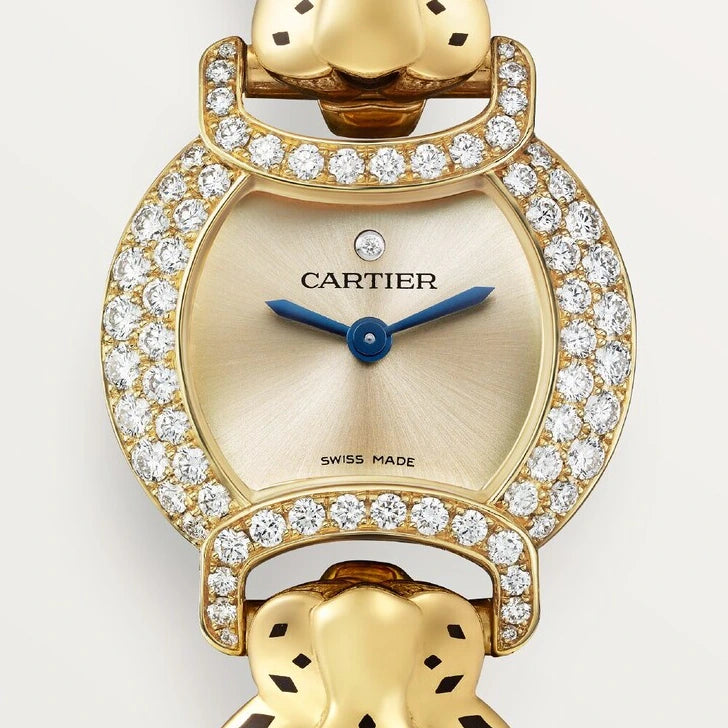 Cartier La Panthère de Cartier, quartz movement, yellow gold, tsavorites, lacquer, diamonds